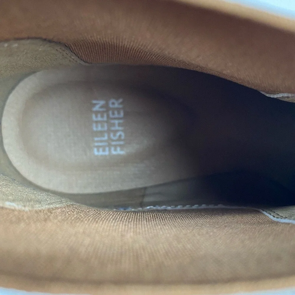 Eileen Fisher Shoes Womens Size 6.5 Brown Suede‎ Wedge Heel Booties.Platform